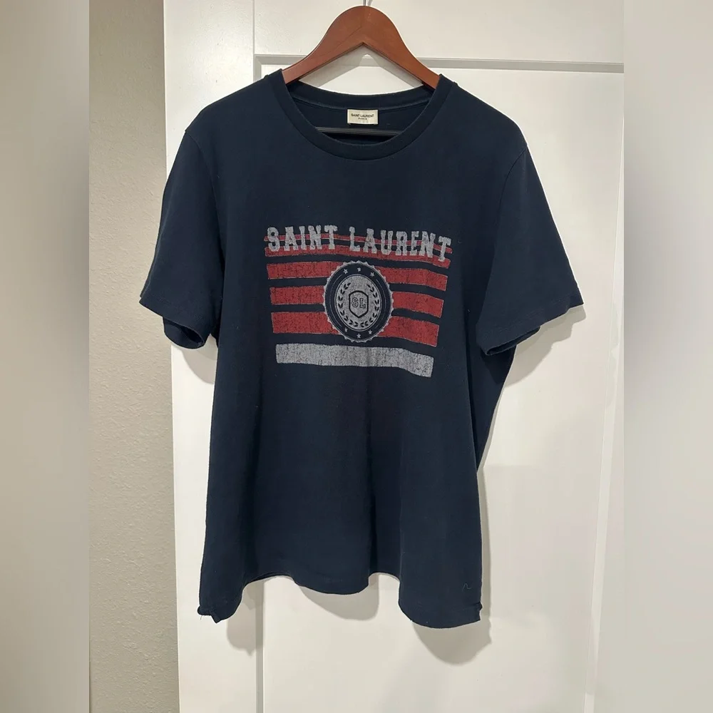Saint Laurent Navy Shirt - Picture 1 of 2